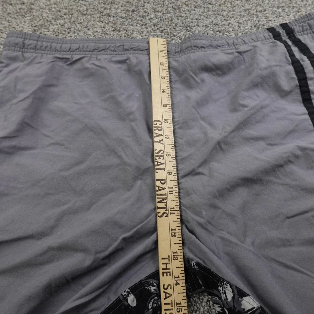 VTG Ocean‎ Pacific Shorts Mens L Black Gray Hawaiian Board Swim Surf OP 80s 90s